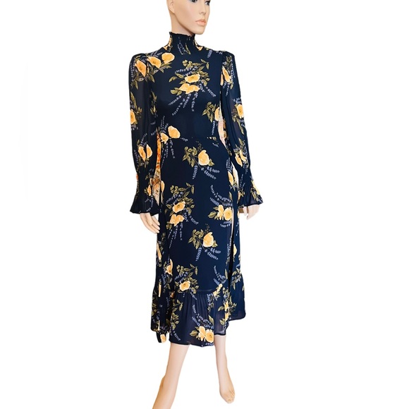 REFORMATION Dress Size 2 Long Sleeves 100% Viscose turtleneck Long sleeves - Picture 3 of 14